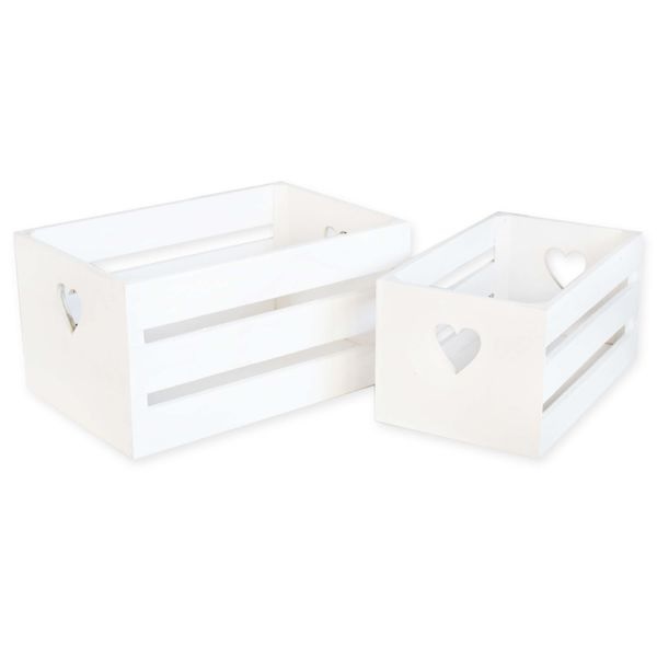 Bedýnky dřevo 28x18V14cm bílá